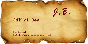 Jóri Bea névjegykártya